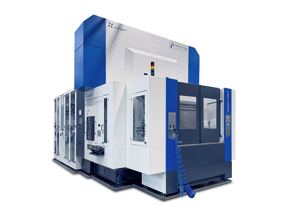 LiFLEX II 776 i³ PC twin-spindle machining center. Equipped with a pallet changer and LiCON's advanced i³-technology, the machine is designed to deliver maximum precision, productivity, and repeatability.